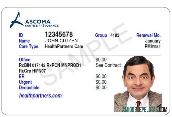 Cartão de Seguro de Saúde da Guiné Equatorial modelo